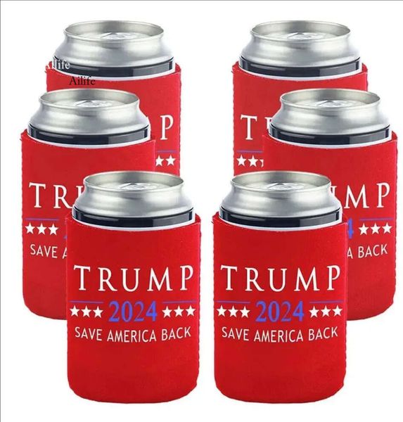 DHL 2024 TRUMP Cans Holder Party Decoration 12 Oz Neoprene 330Ml Beer Bottle Sleeve Gg0730 0730