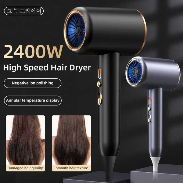 2024 Hot Cold Professional Dryer: Ionic Blow Dryer, 3 Heat & 2 Speed Settings, 2400W Salon Hairdryer with Concentrator and Diffuser, Perfect
