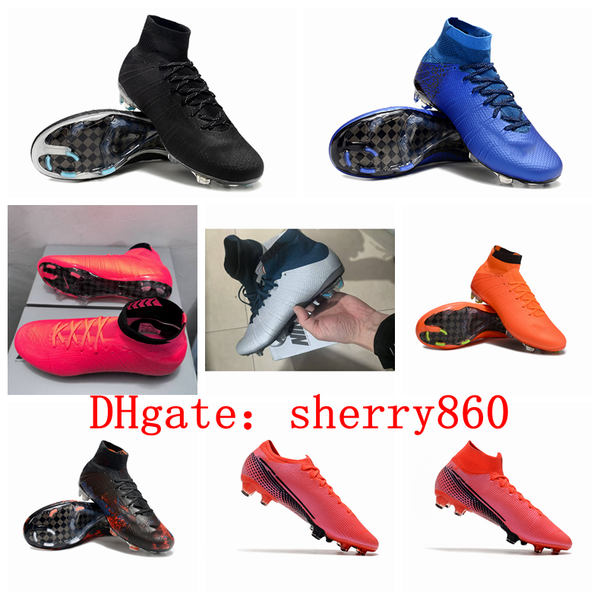 Mens Soccer Shoes Cleats 10 FG Football Boots Outdoor Training Boots Chuteira Futebol Firm Ground
