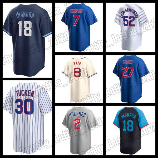 18 Shota Imanaga Baseball Jersey 30 Kyle Tucker 7 Dansby Swanson Nico Hoerner Seiya Suzuki 52 Pete Crow-Armstrong Cubs Ian Happ Ryne Sandber