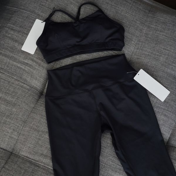 A Designer Yoga Set 2 Pieces Bra Tank Tops+Leggings Womens Tight Sports Suits Jumping Gym Resistance Strength Training Sportswear Running Wi