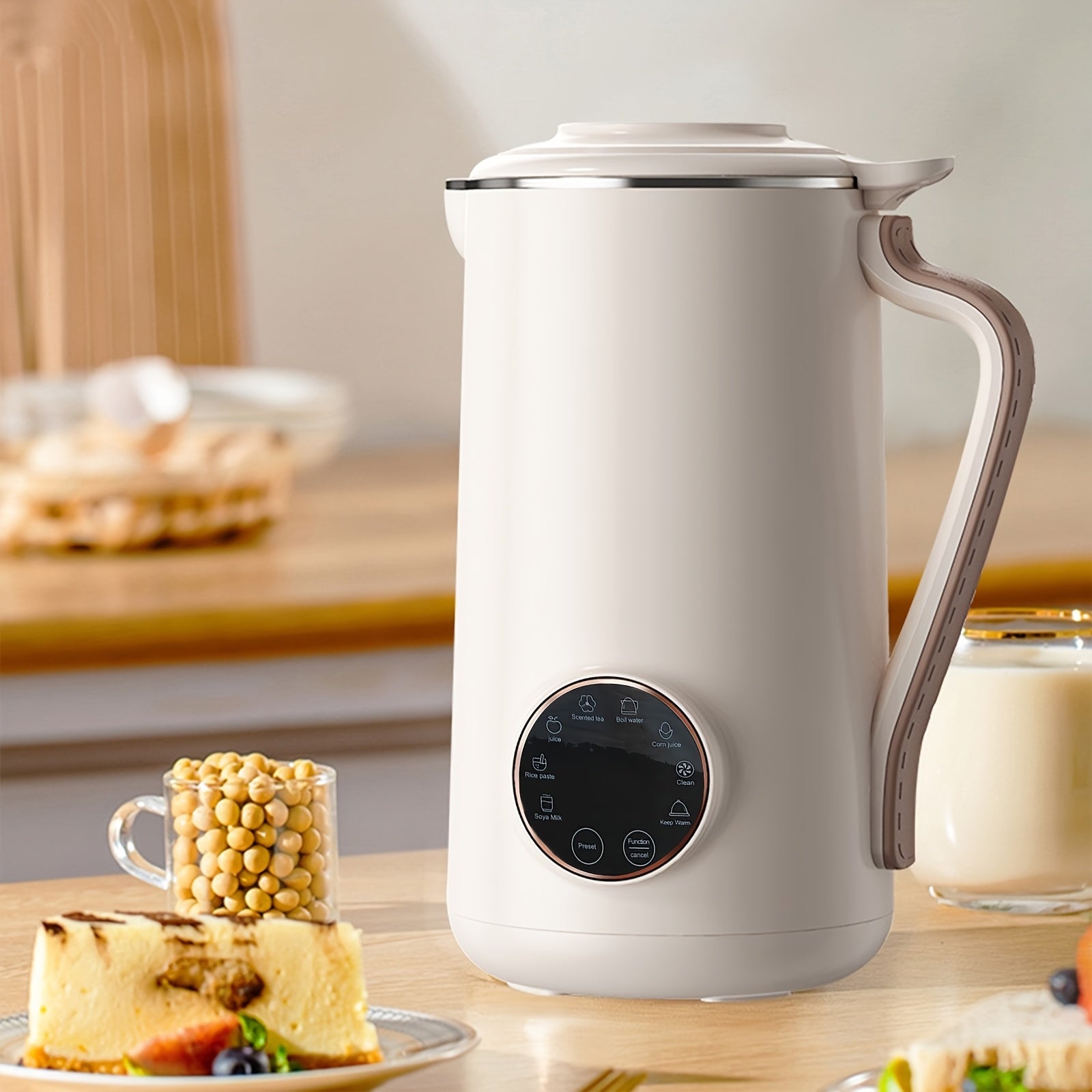 TEMU Smart Lightweight Soy Milk Maker, Compact Home-use Fully Automatic Food Processor, Blender, And Multifunctional Portable Juicer.