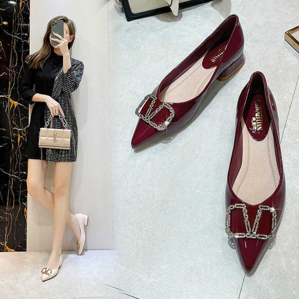 Dress Shoes Coarse order shoes for womens professional 2024 spring new style pointed temperament commuting versatile black high heels with a