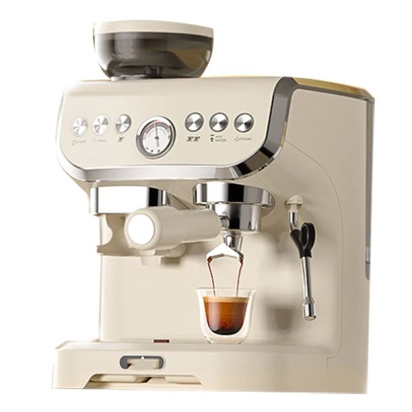 220V1420W Household Semi-Automatic Coffee Machine Small Milk Frother And Grinding Machine AC-517E Espresso Machine