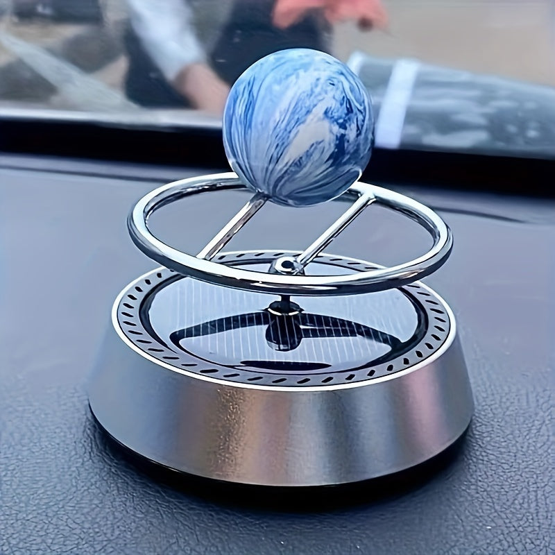 TEMU Rotating Car Air Freshener Solar Floating Earth Stocking Stuffers Car Perfume Aromatherapy Diffuser Car Interior Decoration Accessories Car