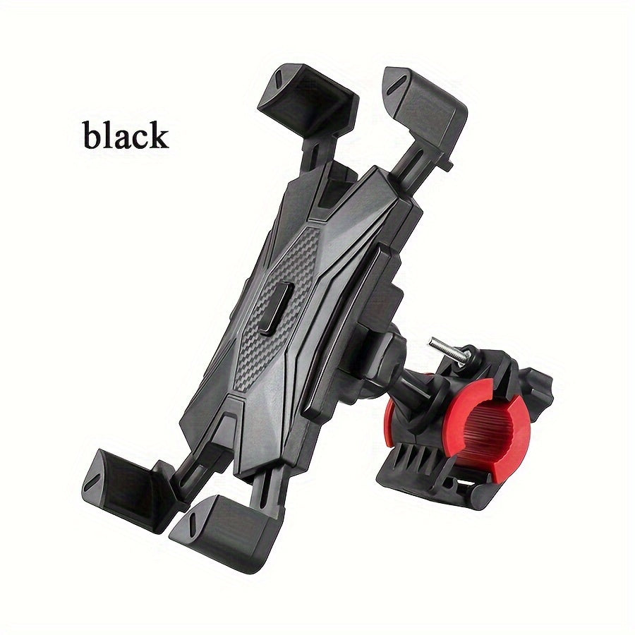 TEMU Adjustable Bike Phone Holder With 360° , Non-waterproof Pc Material, Fits Scooter & Motorbike , Anti-slip Grip