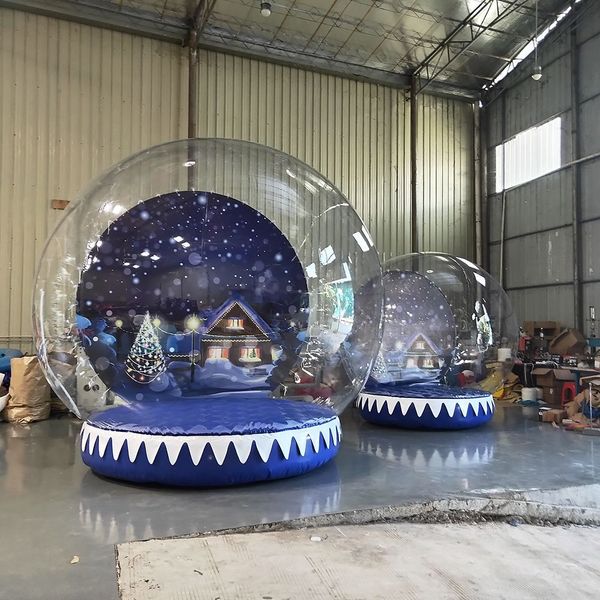 Inflatable Snow Globe Bubble Dome for Winter Holidays Multiple Sizes (2M, 3M, 4M) & Customizable Backdrop
