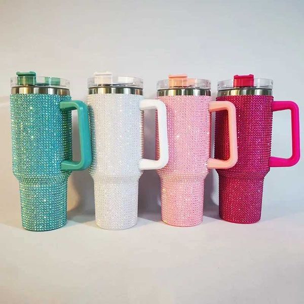 40oz Dia Cup with Handle, 2024 Stainless Steel Vacuum Coffee Mug, Portable Car Thermos Flask