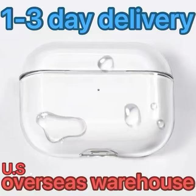 USA Stock Case For Airpods pro 2 3 4 4s earphones Accessories Transparent Cute Protective Headphone Cover pro 3 2nd TPU Shockproof Case Earbuds ai C