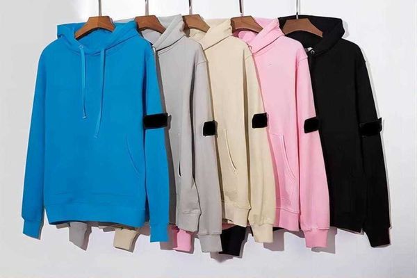 Colors Designers Mens stones Island Hoodie Candy Hoody Women Casual Long Sleeve Couple Loose O-neck Sweatshirt Loose design22ess