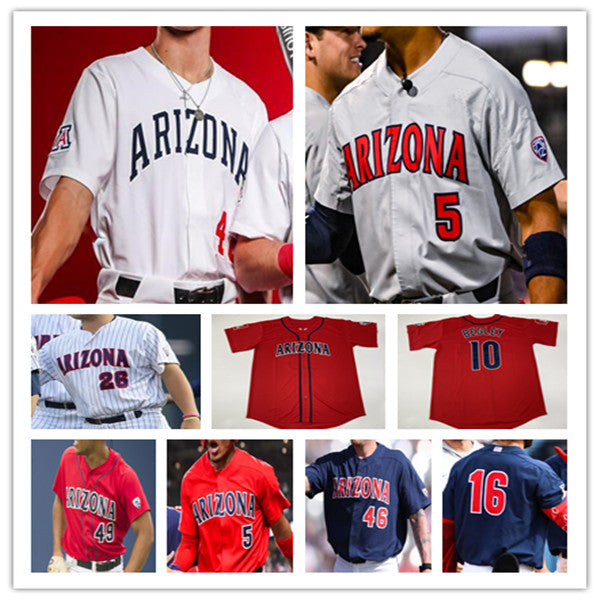 Ncaa College Arizona Wildcats Baseball Jersey Kiko Romero Nik McClaughry Chase Davis Mac Bingham Tyler Casagrande Garen Caulfield Cameron LaLiberte