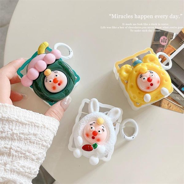 ddmygifts Mirror red nose suitable for Pro2 Bluetooth wireless headphone case, 1st-2nd-3rd generation cute soft shell A