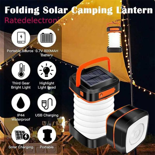 Solar Cam Light Waterproof USB Charging Light Nodes D Flash Fishing Trav Outdoor Tent Power Bank M241121