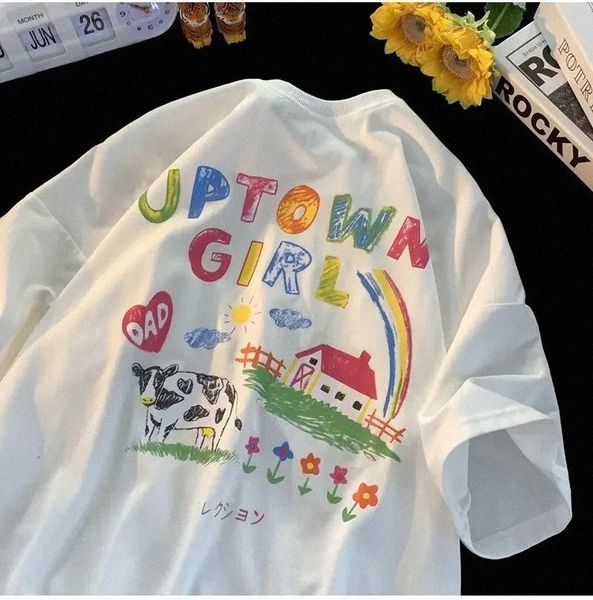 women graphic t shirts oversized tees plus size top streetwear printed funny anime cotton fashion men clothingP32a#