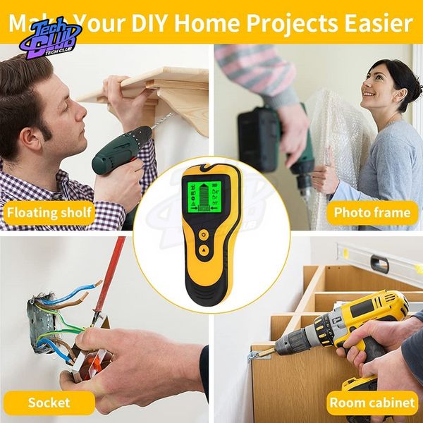 3 In 1 Wall Pipe Finder Sensor Wall Scanner Pipe Wire Detector Stud Locator Wood Joist Metal Detector Tool Accessories