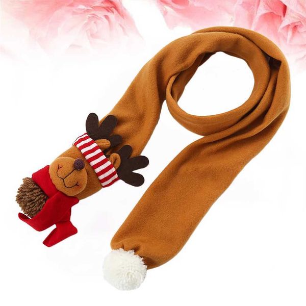 Scarves Wraps 1Pc Christmas Scarf with Cartoon Santa Claus Scarf Snowman Scarf Elk Scarf Winter Christmas Scarves Christmas Gift 2024 New H2