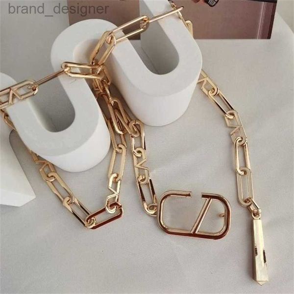 Belts Designer Chain Belt Gold Metal Letter Waistband Vintage Belts Women Gold Versatile Light Luxury Waist Chains Belts Clothing Accessorie