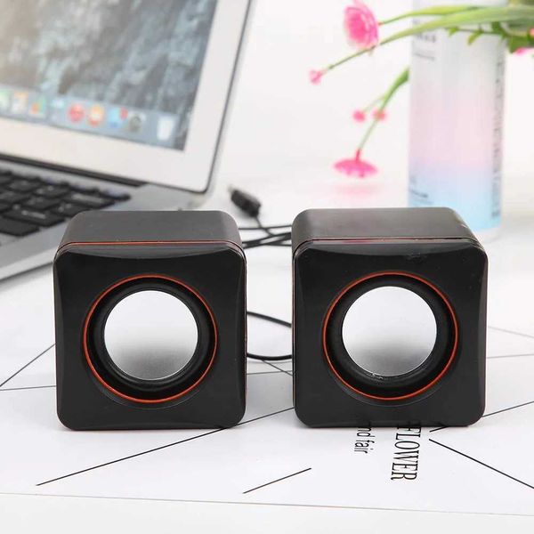 He Laptop Mini Speaker Mini USB Powered Dual Stereo Speaker System Suitable for Mtimedia Desktop Cputers and Notebooks Z241029