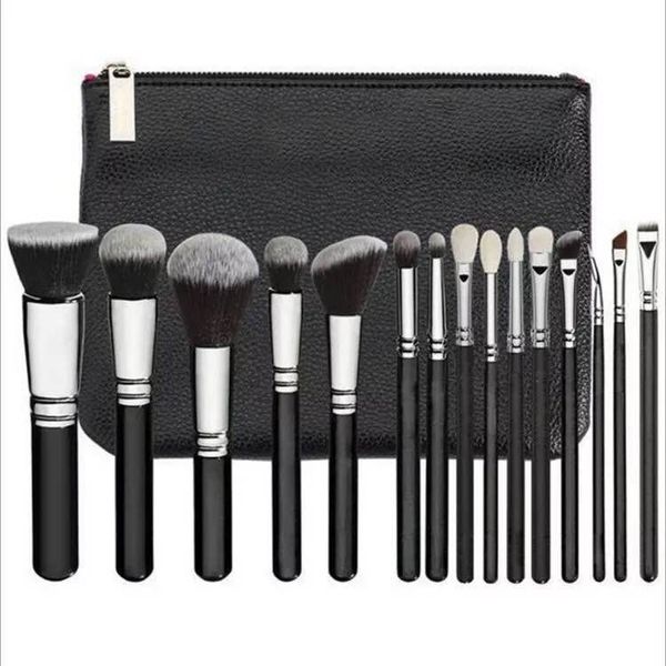 vacuuBrand high quality Makeup Brush 15PCS-Set Brush Blender Tools BrushWith PU Bag Professional Brush For Powder Foundation Blush Eyeshadow