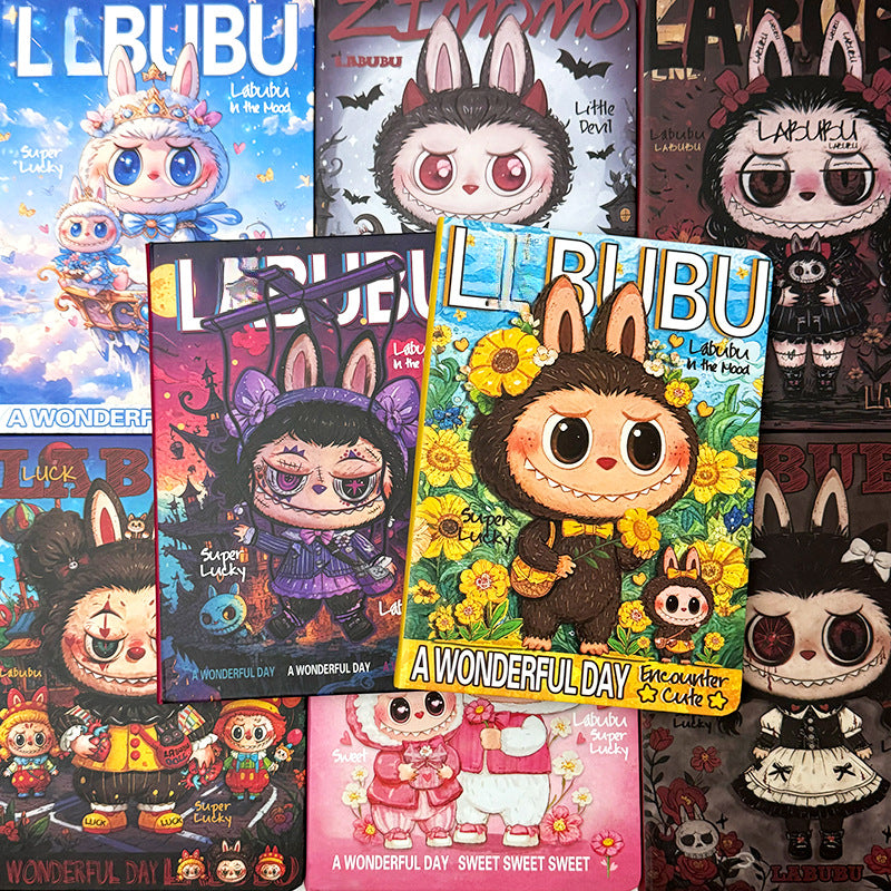 A5 Cute Bunny Cartoon Notebook Hardcover Journal for Students and Gifts Fantasy Style Design