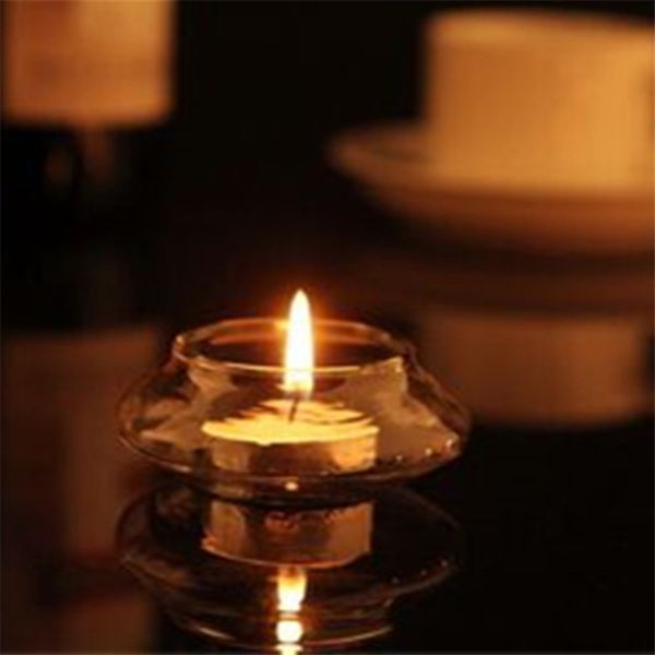 Glass Candle Holder Crystal Candlestick Glass Hanging Floating Water Candle Holders Home Holiday Wedding Party Dinner Decor