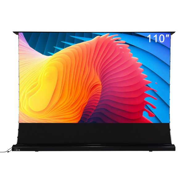 Wholesale 110 inch Motorized Floor Rising matte white 1.0 Gain HD Home Cinema 4K normal throw projector projection screens