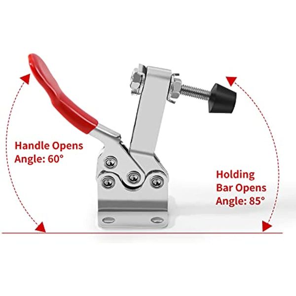 Hand Tool 201B Toggle Clamp 198Lbs Antislip Red Horizontal Clamp 201-B Quick Release Tool