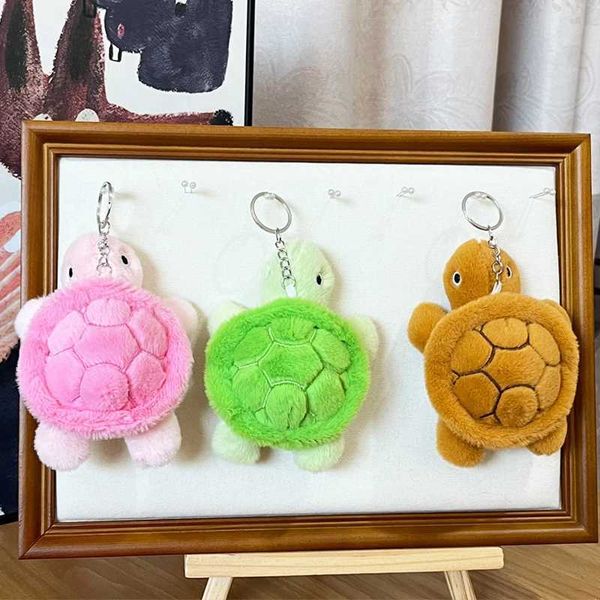 Plush Keychains Little Turtle Plush Doll Keychain Toys Soft Cute Cartoon Tortoise Car Keyrings Fill Dolls Bag Pendant Couple Pendant Toys Gi