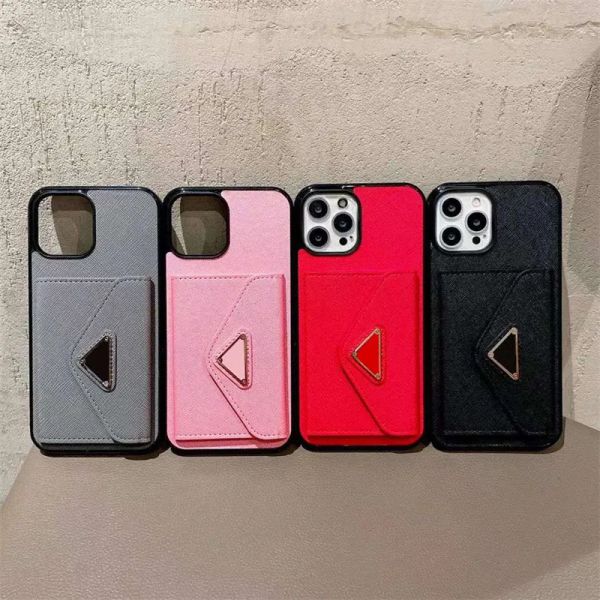 iPhone Case Triangle P Designer Phone Case for iPhone 15 Pro Max Cases Card Holder Apple iPhone 14 Pro Max 13 Pro 12 11 XS Max XR 15 Plus Ca