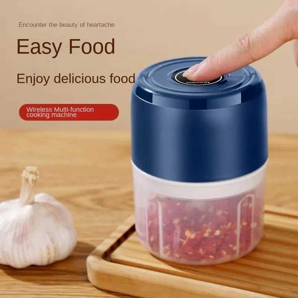 Electric Food Chopper Garlic Crusher Meat Grinder Mini Garlic Press Vegetable Chopper Masher Machine USB Kitchen Gadgets B240803
