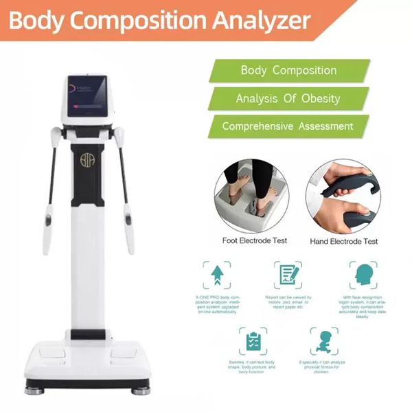 Professional Human Body Composition Analyzer 4 Electrodes Bioelectrlcal Impedance Analysis Health Detection BMI Testing Instrument