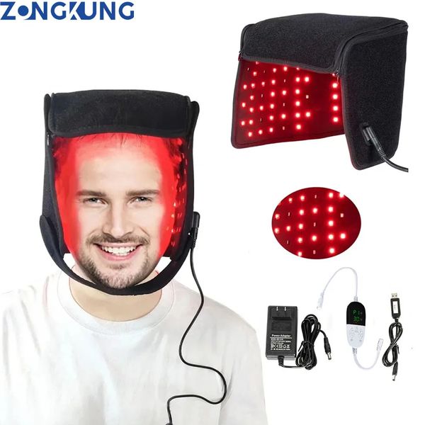 Head Massager Red Light Hats for Hair Regrowth Infrared Therapy Cap Treatment Thinning Comb Migraine Relief Anti Loss 231123