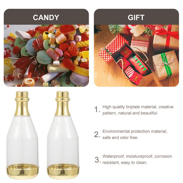 Box Wedding Party Champagne Containers Gift Birthday Candy Favors Treat Bottles Plastic Candies Thank You Boxes Favor Bottle