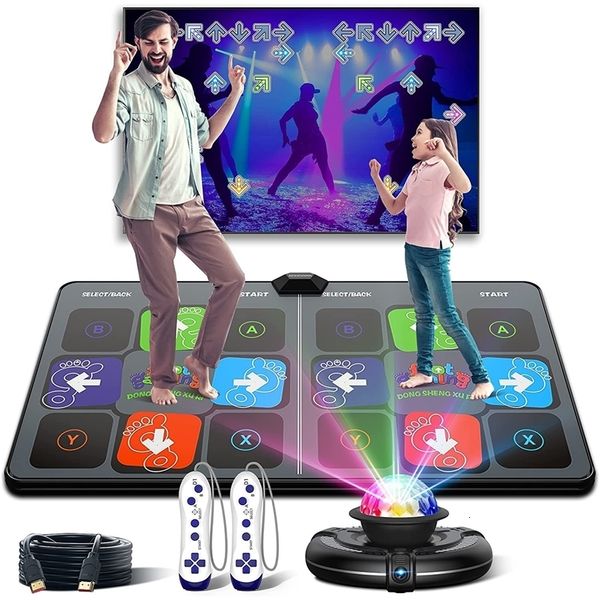 Dance Mat Game for TV-PC Home Sports Video Games Anti slip Music Fitness Carpet Wireless Dual Controller Folding Dance Mat 241019 ww