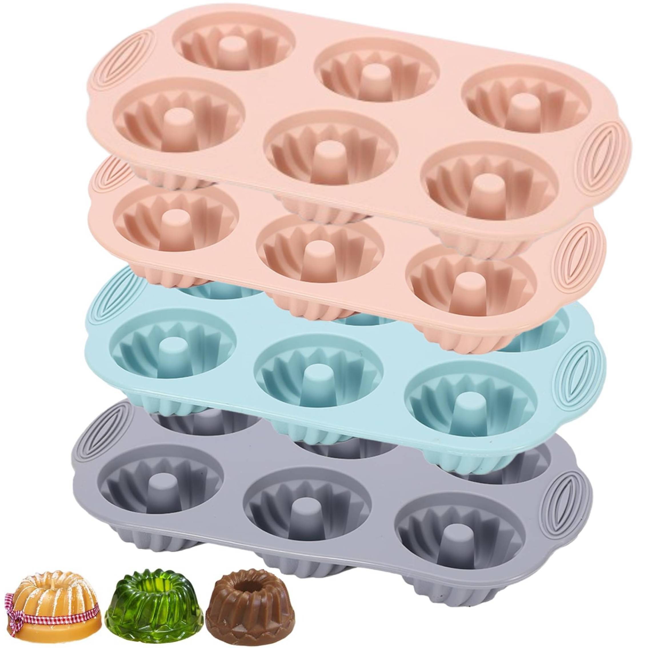TEMU 4pcs Mini Tray, Multifunctional Silicone Baking Mold, Suitable For Mini Cakes, Jelly, Chocolate, Mousse, Candy
