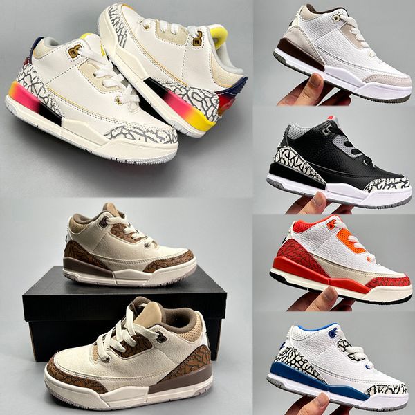 2023 Jumpman 3 3s kids shoes boys Basketball kid shoes 3 sneakers girls boy toddler Game designer kid sneaker Athletic Infants Size 24-37.5