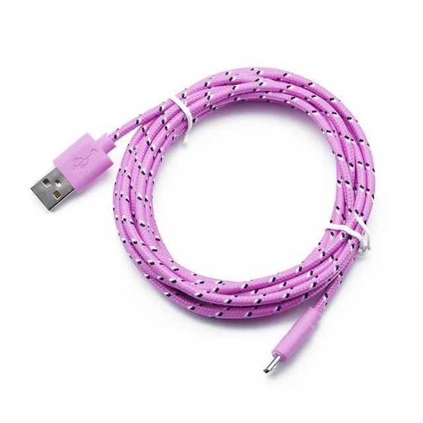 Nylon Braided Micro USB Cable Data Sync USB Charger Cable For Tablet Android USB Phone CablesT250114
