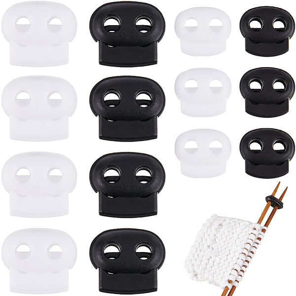 40 Stück 4 Arten Kunststoff-Kordelstopper