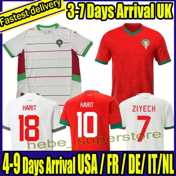 2024 25 Morocco Mens Soccer Jerseys National team HAKIMI SAISS ZIYECH Y.EN-NESYRI Home Away And 22 23 Home Football Shirts Uniforms