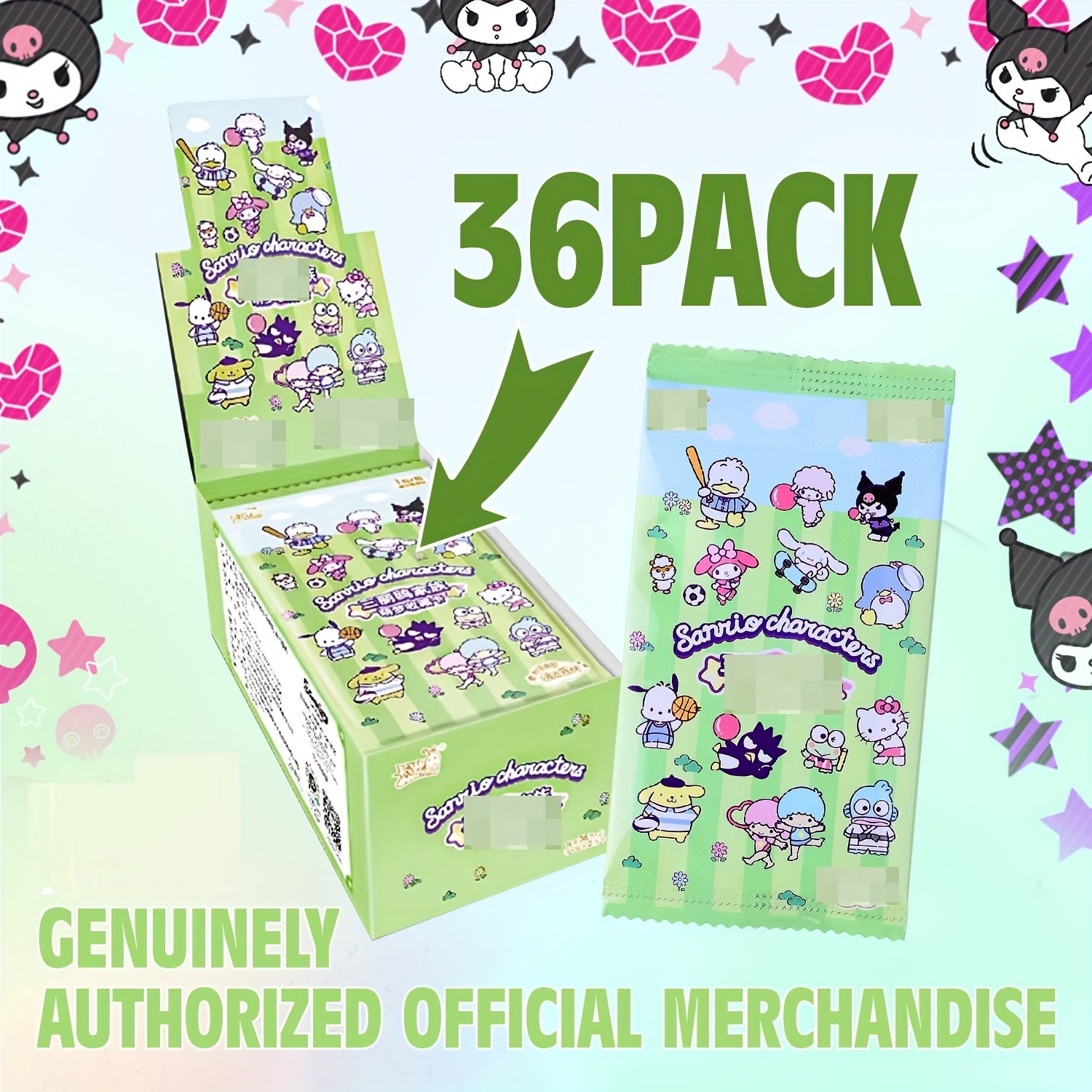 TEMU Family Card Game - 36-pack-box | Official Laser Anti-counterfeiting Label | Blind Box | Authentic Licensed | Collectible & Fun Gift!