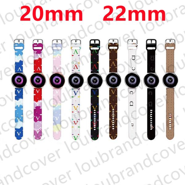 22mm 20mm Watch Band for samsung galaxy watch 5 4 bands classic-Active 2-3-gear s3 frontier Smartwatch Silicone Colour Printing Bracelet Rep