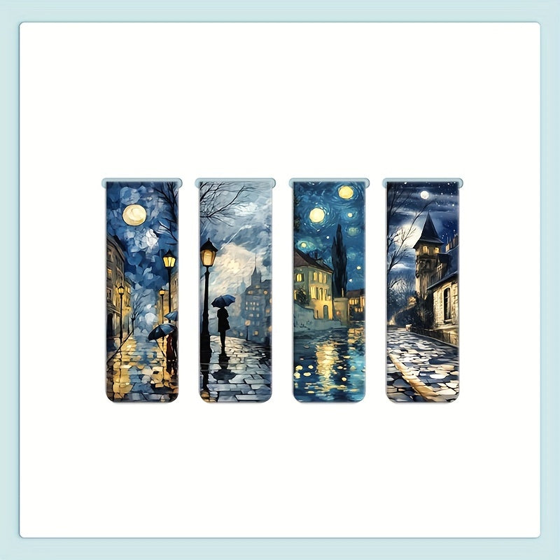 TEMU Bookmarks - 4pcs, Decorative Markers For Readers & , Cardstock , For And Use