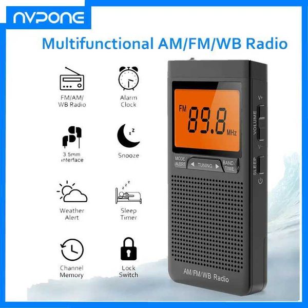 FM AM NOAA Emergency Pocket Ra Portable Weather Ra With Weather Warning Al Clock Auto-Search Channels Mini Hand Ra Z241224