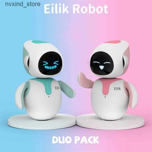 Electronics Robots Duo Pack Eilik Robot Smart Accompany Lovely Blue AI Artificial Intelligence Robots for Children and Adults Desktop Pets 2