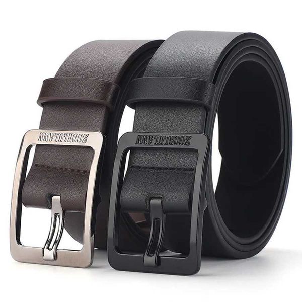 Mens black PU leather belt casual jeans belt ideal cho for outdoor parties and holiday gifts high-quality beltXJ250114