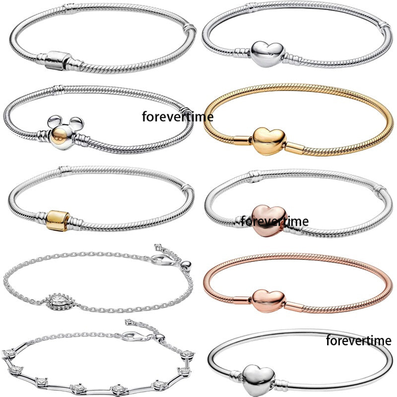 Bracelet Designer heart Bracelets for women festival gift luxury Jewelry Gift silver rose gold Cuban Chains high quality Games of Throness Charms Br