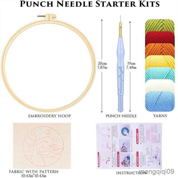 Chinese Style Products Punch Needle Embroidery DIY Strawberry Cross Stitch Hoop Craft Kits Handcraft Embroidery Home Decor R230803