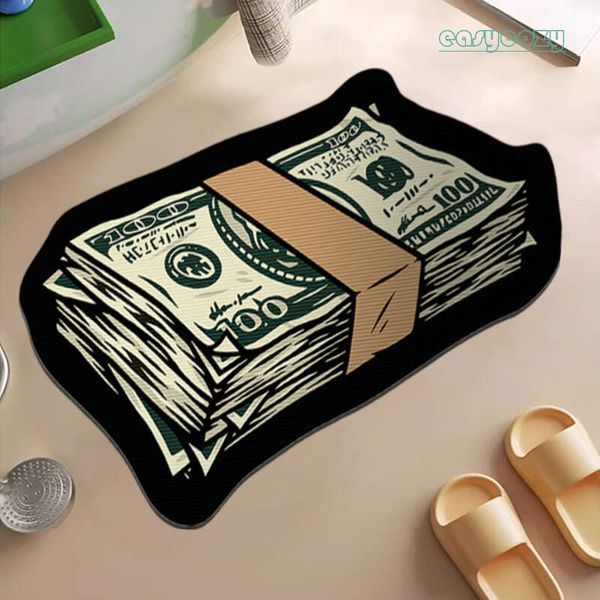 Creative Money Rug Cash Print Floor Mat Livingroom Bedroom Decoration Non-slip Bathroom Rug Photo Prop Halloween Xmas Home Decor 3 13c