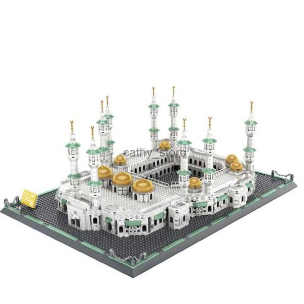 Series Blocks Architecture The Great Mosque of Mecca Model Building Blocks Classic Assembly Bricks Set Educational Toys GiftsL231223