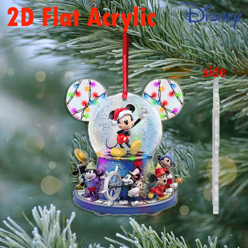 TEMU 2d Flat, 1pc & Acrylic Christmas Ornament - Festive Hanging Decoration With Snowflakes, Stars, And Holiday Characters, Tree, Keychain, Backpack,